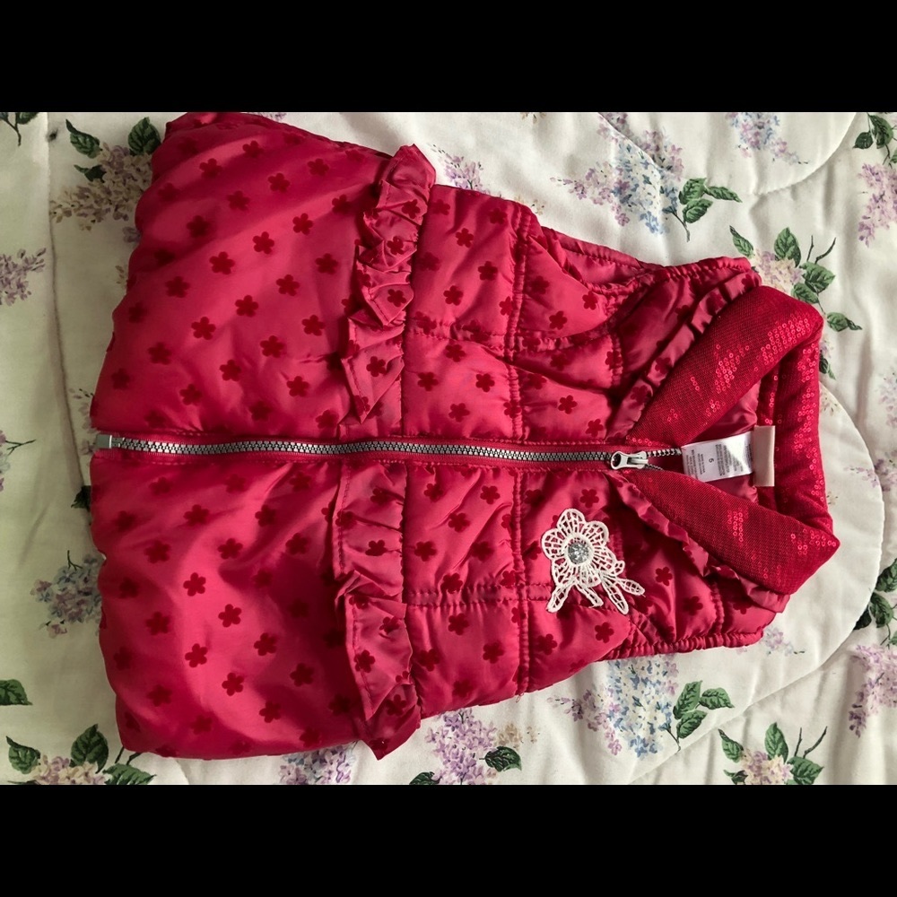 Girls Pink Puffy Vest